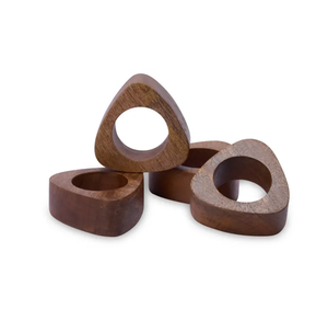 Anillo para Servilletas Decorativo de Madera de Mango, Hecho a Mano, Redondo, Accesorios de Comedor para Cenas Elegantes y Eventos - Product Image 4