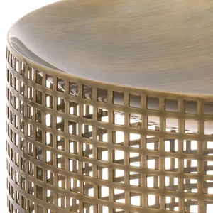 Support à gâteau en métal fait main de luxe, présentoir à dessert multi-niveaux pour événements festifs, bol en céramique à texture martelée de luxe - Product Image 3