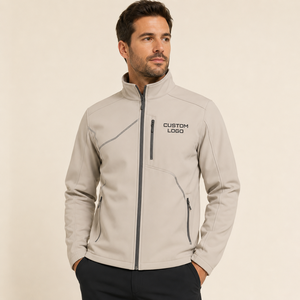High Quality Unisex Softshell Safari Jacket Waterproof Windproof Quick Dry Reversible Eco-Friendly Outdoor Stand Collar Full <b>Zip</b> - Product Image 2