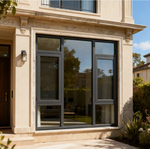 Porte-fenêtre en aluminium à rupture de pont thermique, résistante aux ouragans, à double vitrage, pour entrée principale, intérieure, française, pour appartement, vente chaude - Product Image 5