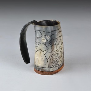 Best Quality Eco-Friendly Custom Logo Horn <b>Mug</b> <b>Large</b> Capacity Portable Design for Cultural Festivals Historical - Product Image 2