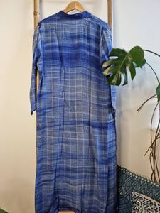 Middy <b>Dress</b> Crepe <b>Silk</b> Recycled Indian Sari Comfortable Colourful Comfy Daywear <b>Kaftan</b> Evening Casual <b>Dresses</b> - Product Image 3