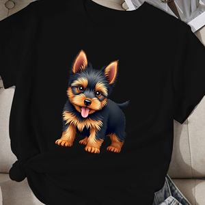 Adorable t-shirt comfit femme chiot Yorkie - Product Image 1
