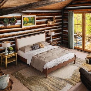 Cama Elegante para Dormitorio, Cama con Plataforma Resistente y Cabecera, Muebles para el Hogar - Product Image 5