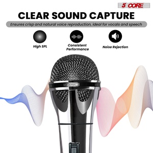 Micrófono XLR de 5 Núcleos, Micrófono Dinámico para Karaoke, Micrófonos de Estudio para Cantar, Micrófono de Mano - Product Image 5
