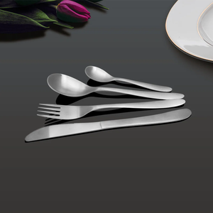 Modern Dining Cutlery Set Red Enamel Handle Metal Spoon Fork Serving Pair Sleek Food Service <b>Tools</b> for Restaurant and Home Use - Product Image 3