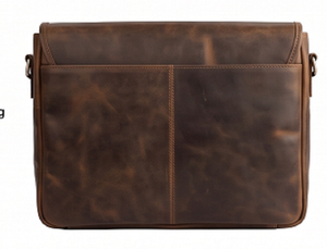 Sac messager vintage en cuir pleine fleur vieilli Gravs Premium LM-02, sacoche bandoulière pour ordinateur portable homme, grande capacité - Product Image 2