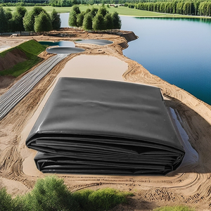 Geomembrana de HDPE al por mayor de 0.5mm, 1mm, 1.5mm, 2mm, precio de revestimiento para estanques y presas, geomembrana para estanques de piscifactorías, revestimiento para presas, geomembrana para vertederos y minería - Product Image 1