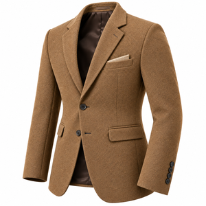 Blazer de Lana de Alta Calidad para Hombre, Chaqueta Deportiva de Tweed con Solapa de Muesca, Chaqueta de Traje, Ropa de Abrigo de Invierno, Chaqueta de Lana para Hombre Hecha a Medida - Product Image 4