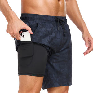 กางเกงชายหาดผู้ชายแบบมีเชือกผูก เอวสูง ซับในสองชั้น ป้องกันการโป๊ แห้งเร็ว กันน้ำ เสื้อผ้าฤดูร้อนสำหรับผู้ชาย - Product Image 5