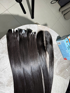 ชุดผมตรงแบบ Bone Straight ขนาด 22 นิ้ว สีดำ น้ำหนัก 100 กรัม - Product Image 3