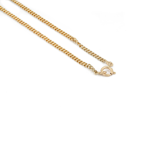 Collier pendentif en or jaune véritable 14 carats avec chaîne à maillons et pierre unique émeraude en forme de poire, design exquis et tendance, bijoux raffinés - Product Image 6