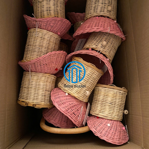 Elegant Ramadan Rattan Cupcake <b>Gift</b> <b>Box</b> Made From Sustainable Rattan With Custom Color Options Vietnam Factory - Product Image 5