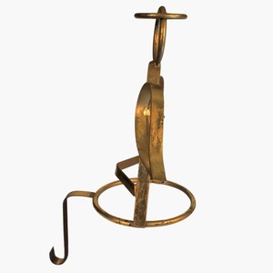 Vintage Gold Metal Angel <b>Stocking</b> <b>Holder</b> Large 12 inch feltsocks - Product Image 2