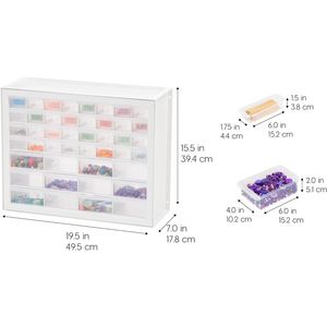 Organiseur de petites pièces, armoire à 44 tiroirs pour le rangement et l'organisation des écrous, boulons et composants électroniques - Product Image 5