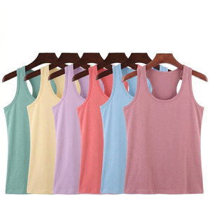 เสื้อกล้ามผู้หญิง ผ้าคอตตอนผสม ยืดหยุ่น นุ่ม ระบายอากาศ แห้งเร็ว เป็นมิตรกับสิ่งแวดล้อม เหมาะสำหรับใส่ลำลองในฤดูร้อน ทรงเข้ารูป - Product Image 1