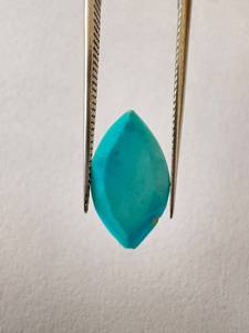 GNSJ Turquoise Naturelle de Haute Qualité, Coupe Marquise 15x8mm/17x8mm, 7.60ct, 4 pièces, Non Chauffée, Facettée, Effet Lumineux, Certifiée par un Certificat Tierce Partie, Bijoux - Product Image 2