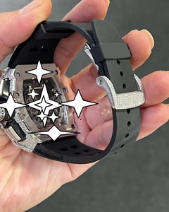 Montre de luxe unisexe en acier inoxydable, cadran analogique, mouvement mécanique, bracelet en silicone, cristal saphir, lumineuse, pliable - Product Image 4