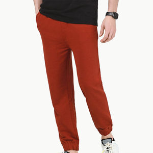 Pantalon de jogging pour homme en coton, coupe classique, logo personnalisé, tissu respirant, séchage rapide, poches croisées. - Product Image 1