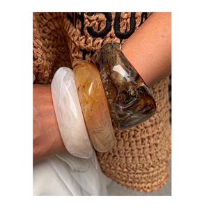 Luxury Designer Waterproof Resin Bangles for Ladies-Lightweight Statement Jewelry Smooth Polish Custom Colors for Festive - Product Image 3