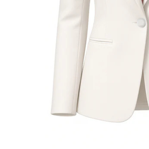 Blazer Jack and Jill para Mujer, Chaqueta Blanca Entallada, Elegante, Formal, para Oficina, Corte Estructurado, Estilo Profesional - Product Image 3