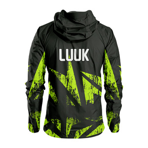 Customized Men's Streetwear Waterproof Rainproof Windbreaker <b>Jacket</b> Custom Printed Front Logo Zipper Closure Hooded 100% Nylon - Product Image 5
