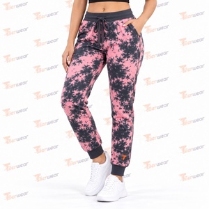 Ladies Digital Print Breathable Anti-static Streetwear Tracksuit Custom Athletic Uniform 100% Cotton Sports Jacket <b>Pant</b> Set - Product Image 6