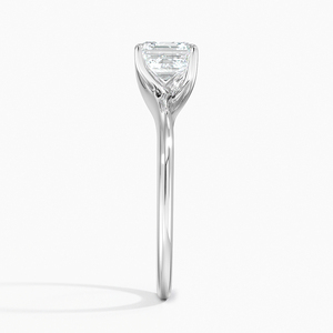 Anillo BOJ 0154 con Corte Asscher, Plata 925, Engaste Monsella, Anillo Solitario con Diamante de 2ct, Color D, VVS1, Moissanita GRA, Precio Bajo - Product Image 3