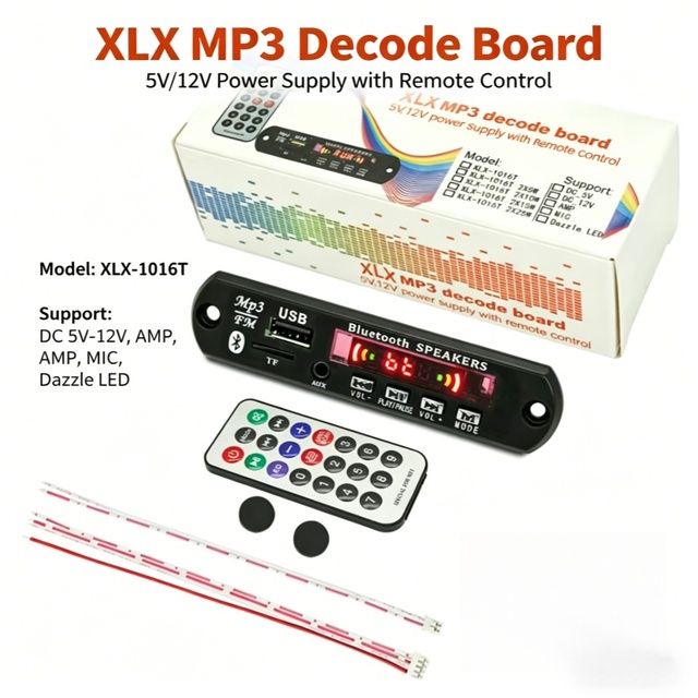 MP3 Decoder Module BT 5.0 Module WMA Wireless FM Modulator Decoder Board 5V 12V Car Audio Module USB TF Radio Player Amplifier