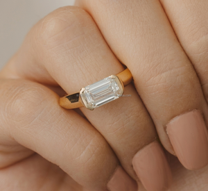 IGI/GIA Lab Grown Cut Diamond Vintage 14K Anillo de boda/compromiso amarillo Unisex Oro blanco fino para fiesta de aniversario-Worthy - Product Image 1