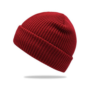 Bonnet de pêcheur en acrylique pour enfants, prix usine, épais et chaud, tricoté, logo personnalisé disponible - Product Image 1