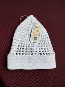 Export Quality Men's Kufi <b>Hat</b> Hand Knitted Embroidered Muslim Prayer Beanie Premium Cotton <b>Banded</b> Masri Kufis Adjustable Airflow - Product Image 5