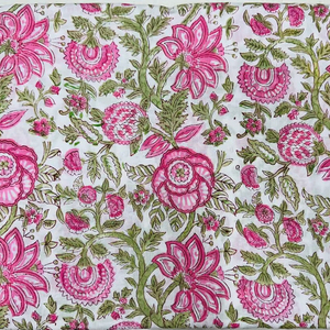 Tissu en coton imprimé au bloc, tissu imprimé au bloc de Jaipur, tissu imprimé au bloc Sanganeri, fabricant OEM en gros - Product Image 3