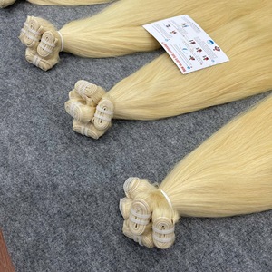 Extensiones de cabello de 24 pulgadas TOP HAIR VENDOR, tejidas a máquina, color rubio, combo de cabello humano de Vietnam, sin caída ni enredos. - Product Image 3