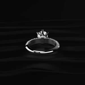 Anillos de compromiso de moissanita redonda brillante de 2 quilates creados en laboratorio, éticos, para grupos de compra de joyería de gran volumen y diseñadores - Product Image 5