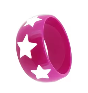 Nouvel ensemble de bracelets fantaisie en résine acrylique à motif étoiles vintage, multicolores, de qualité supérieure, bijoux de mode pour femme - Product Image 6