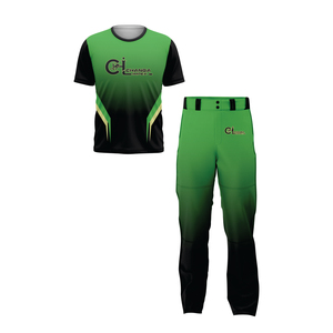 ชุดยูนิฟอร์มซอฟต์บอลชายหญิง Changa Impex สีเขียวดำ พิมพ์ลายแบบ Sublimation ระบายเหงื่อ แห้งเร็ว แขนสั้น ทรงสปอร์ต เหมาะกับทุกฤดูกาล - Product Image 1