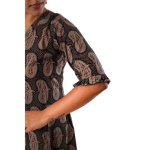 Robe une pièce noire Pure Ajrakh - Product Image 2