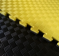 Vente en gros OEM, tapis d'exercice écologique en EVA à 5 rayures, double couche, tatami, taille 1m, fabricant du Viet Nam