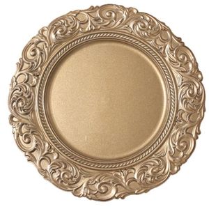 Round Decorative Metal Charger <b>Plate</b> For Elegant Dining Table Setup Ideal For Wedding Party And Event Decoration - Product Image 5