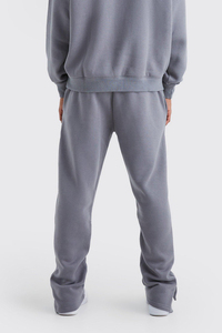 Ensemble survêtement décontracté homme en molleton de coton avec impression sérigraphiée OEM personnalisée, style streetwear vintage délavé, comprenant un sweat à capuche et un pantalon de jogging - Product Image 6