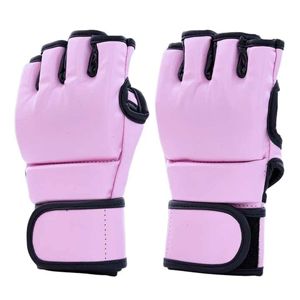 Gants de MMA personnalisés en cuir premium, demi-doigts, fermeture auto-agrippante, unisexes, pour entraînement et combat, fabricant OEM - Product Image 2