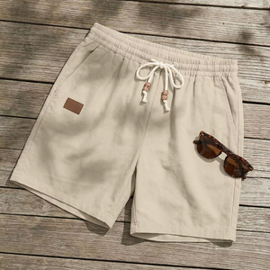 Mens Casual Drawcord Breathable Lightweight Packable Travel Shorts-Solid Digital Printing OEM Service - Product Image 1