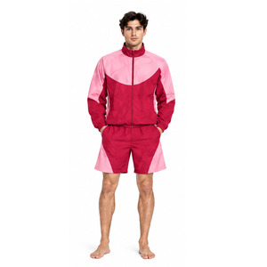 Ensemble de survêtement en nylon pour homme : veste et short – Tenue de sport pour entraînement, gym, fitness – Vente en gros, fabricant, fournisseur personnalisé, commande en gros - Product Image 1