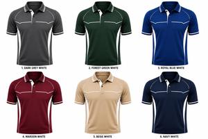 Camiseta de Manga Corta para Hombre, Color Personalizado, Poliéster/Algodón Sólido, Transpirable, Tejido de Punto, Secado Rápido, Diseño Deportivo, Corte Regular, Premium - Product Image 6