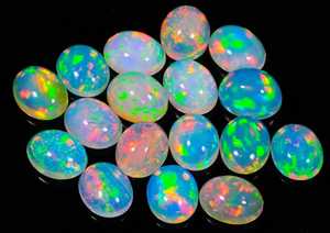 Opale d'Éthiopie naturelle cabochon, pierres précieuses en vrac, opales polies pour la fabrication de bijoux, bagues, pendentifs, vente en gros, fournisseur B2B - Product Image 3