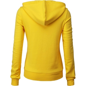 Sweat à capuche personnalisé jaune pour femme Aroosh Corporation, 100% coton molletonné, streetwear, doublure hiver, OEM ODM - Product Image 4
