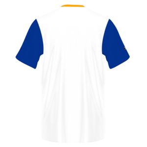 Ensemble d'uniformes de baseball personnalisés blanc, bleu et or, maillot et pantalon sublimés, vêtements de sport pour les joueurs jeunes et adultes - Product Image 4
