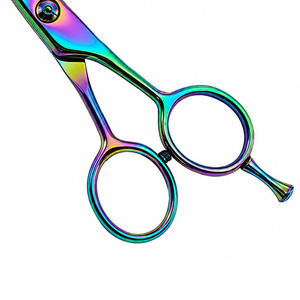 Top Sale Titanium Coated Hair Cutting Scissors Stainless Steel Barber Hairdressing <b>Shears</b> Salon Tool - Product Image 3