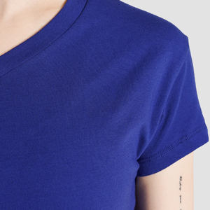 Chemises, hauts et t-shirts pour femmes en coton 100% respirant, t-shirts décontractés pour filles, t-shirts surdimensionnés pour femmes, fabrication OEM - Product Image 5